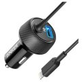 Anker Powerdrive 2 Elite with Built in Lightning Cable and 1 USB A Port