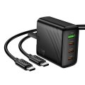 HOCO CS27B 67W (3 x USB-C, 1 x USB-A ) Wall Charger with USB-C to USB-C Cable (1 Meter)