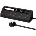 Go-Des GD-B926 3250W Multi-Port Power Socket with Touch LED Lamp