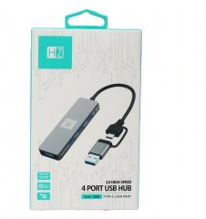 Heatz ZU02 (Type C or USB) 4 Port USB Hub