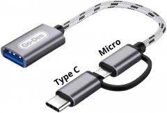 Go-Des GD-CT033 Type-C And Micro Adapter (18 Cm)