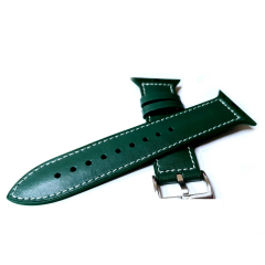 Green Genuine Leather Watch Strap for Apple Watch 44mm