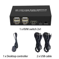 2 Port 4K HD USB KVM Switch