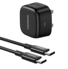UGREEN 25W USB-C PD Fast Charger with USB-C to USB-C Cable (2 Meters)