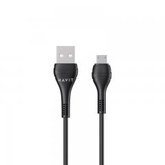 HAVIT CB6159 USB-A to Micro USB PVC Striped Cable (1 Meter)