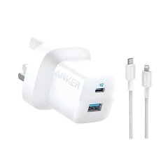 Anker 323 33W Dual Port (USB-C and USB-A) Wall Charger with 310 USB-C to Lightning Cable (0.9 Meters)