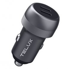 TELUX PowerGo PD100 2-Port USB-C 35W Fast Car Charger (100W Total Output)