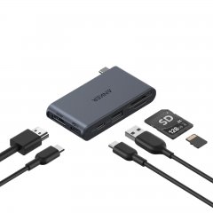 Anker Nano 6-in-1 USB-C Hub (5Gbps) (1xUSB A, SD/TF Card Slots, 1x4K HDMI, 2xUSB C)