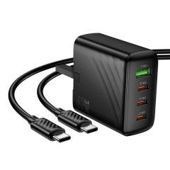 HOCO CS27B 67W (3 x USB-C, 1 x USB-A ) Wall Charger with USB-C to USB-C Cable (1 Meter)