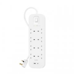 Belkin Connect 8 Outlets Surge Protector Fast Charging PD with 18W USB-C and USB-A Ports (2 Meters)