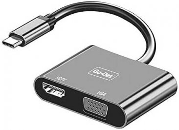 Go-Des GD-8280 2 in 1 USB C To HDTV +  VGA Converter