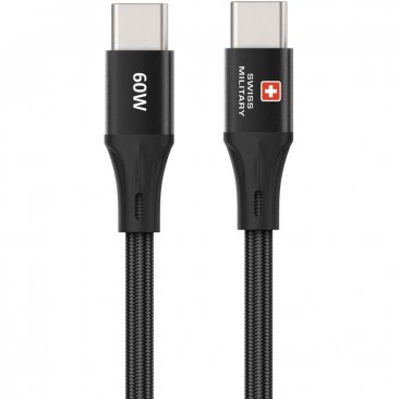 Swiss Military 60W USB-C to USB-C Heavy Duty, High Performance Charging Cable (1.2 Meters)