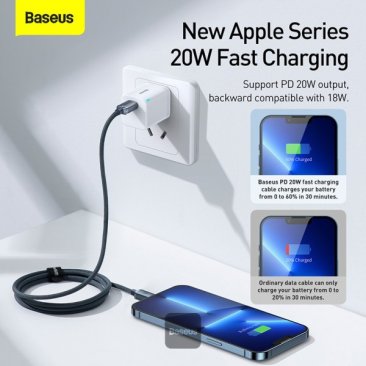 Baseus Crystal Shine Type C to Lightning 20W Cable (1.2 Meters)