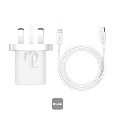Baseus Super Si Quick Charger 20W with Type C to Lightning Cable (1 Meter)