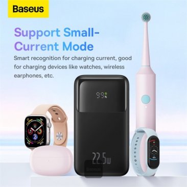 Baseus Comet Series Dual Cable (USB-C and Lightning) 10000mAh 22.5W with Digital Display Power Bank