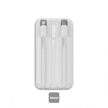Baseus Comet Series Dual Cable (USB-C and Lightning) 20000mAh 22.5W with Digital Display Power Bank