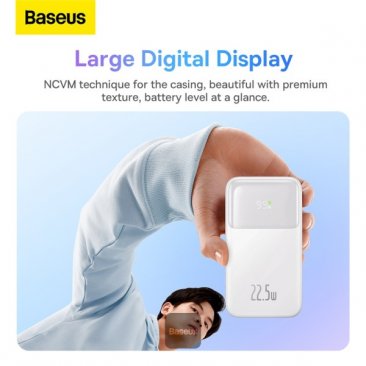 Baseus Comet Series Dual Cable (USB-C and Lightning) 20000mAh 22.5W with Digital Display Power Bank