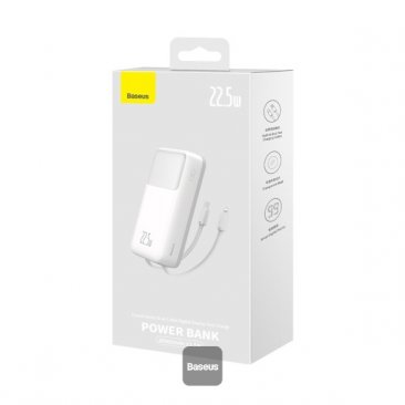 Baseus Comet Series Dual Cable (USB-C and Lightning) 20000mAh 22.5W with Digital Display Power Bank
