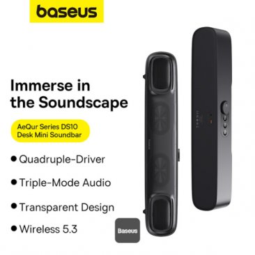 Baseus AeQur Series DS10 Desktop Mini Soundbar Bluetooth Speaker