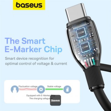 Baseus Pudding Series 100W Fast Charging Cable Type C to Type C (1.2 Meters)
