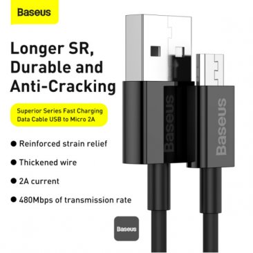 Baseus Superior Fast Charging Micro USB Cable (2 Meters)