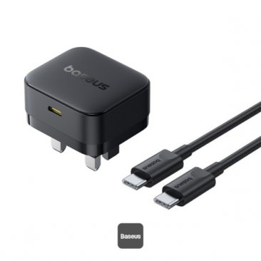 Baseus Palm 30W USB-C Fast Charging Power Adapter with USB-C to USB-C Cable (1 Meter)