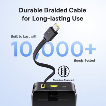 Baseus EnerFill 20000mAh FC51 Bipow 2 Pro Digital Display 22.5W Power Bank with Built-in USB-C Cable