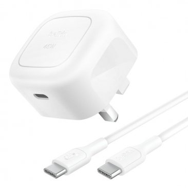 Belkin BoostCharge 45W Compact USB-C Wall Charger with USB-C Cable (1 Meter)