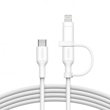 Belkin BoostCharge Pro 60W 2-in-1 Cable with USB-C and Lighting Connector (1.5 Meters)