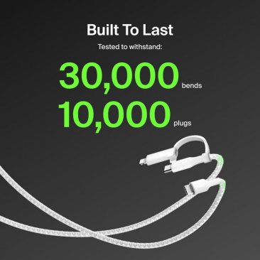 Belkin BoostCharge Pro 60W 2-in-1 Cable with USB-C and Lighting Connector (1.5 Meters)