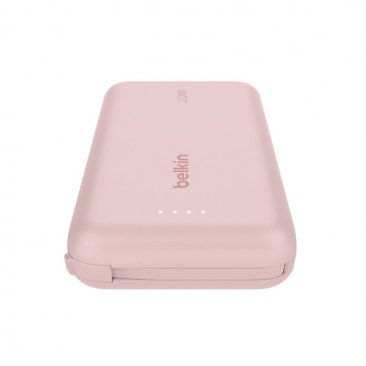 Belkin BoostCharge Power Bank 10K with Integrated USB-C Cable (20W/10,000mAh/2 x USB-C)