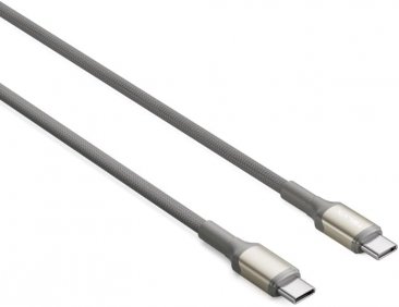 TELUX FLEXIX 60W Braided USB-C to USB-C Charging Cable (1 Meter) Titanium