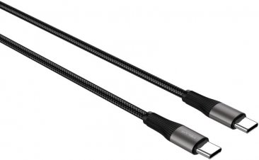 TELUX SYNCX Braided USB-C to USB-C 60W PD Fast Charging Cable (1.2 Meters) Black