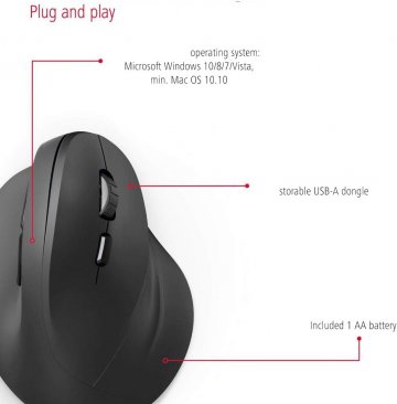 HAMA EMW-500 6-Button Wireless Ergonomic Mouse