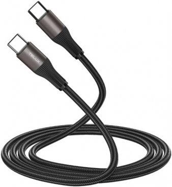 TELUX SYNCX Braided USB-C to USB-C 60W PD Fast Charging Cable (1.2 Meters) Black