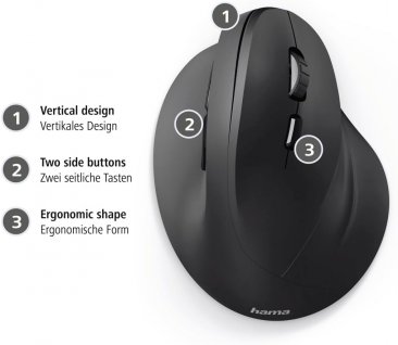 HAMA EMW-500 6-Button Wireless Ergonomic Mouse