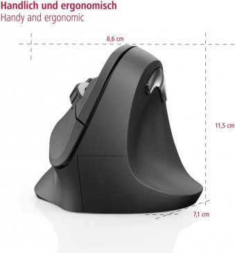 HAMA EMW-500 6-Button Wireless Ergonomic Mouse