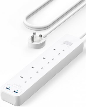 Anker 322 6 in 1 USB Power Strip (4 Strip + 2 USB)  (2 Meters)