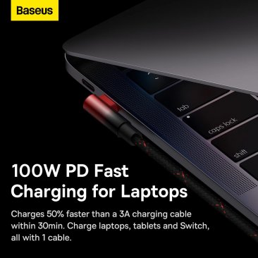Baseus MVP 2 Elbow-Shaped Fast Charging 100W Type C to Type C Cable (1 Meter)