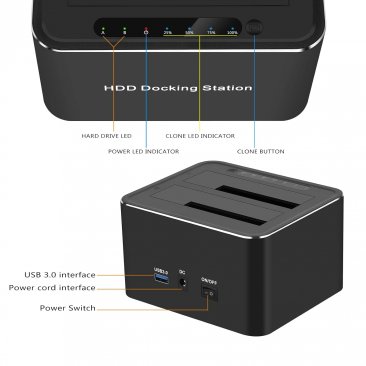 Haysenser Dual Multi-Function HDD Docking Station