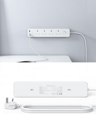 Anker 322 6 in 1 USB Power Strip (4 Strip + 2 USB)  (2 Meters)