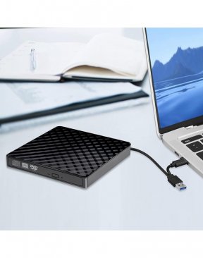 Haysenser HY-DRW08 USB 3.0 External DVDRW Drive (USB-A and USB-C)