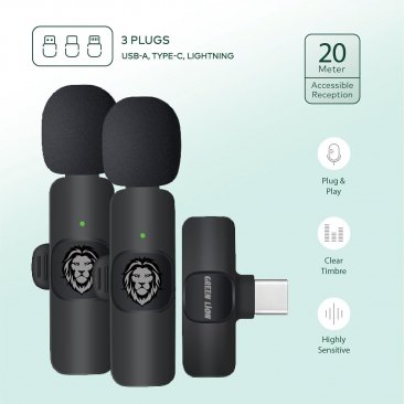 Green Lion 3 in 1 Wireless Microphone (USB-C)