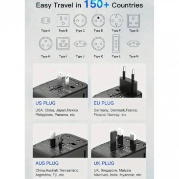 ADMOS AM-701 International Travel Adapter