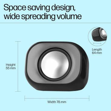 HP DHS-2111(3.5mm AUX+USB Power) Multimedia Speaker 6W