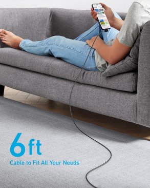 Anker Right Angle USB A to USB C Braided Cable (Pack of 2, 1.8 Meters)