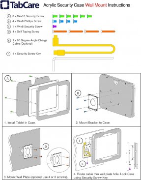 Anti-Theft Acrylic VESA Enclosure for Apple iPad 7 10.2 inches with Wall Mount Kit