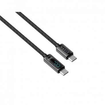 HAVIT CB6247 USB-C to USB-C 100W LED Digital Display Cable (2 Meters)