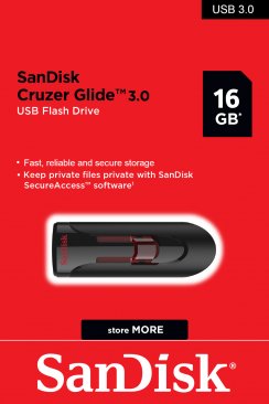 Sandisk 16GB USB 3.0 Cruzer Glide Flash Memory