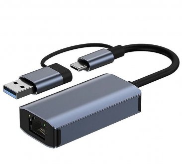 Heatz ZT56 2 In1 (USB AND Type C) Gigabit Ethernet Adapter